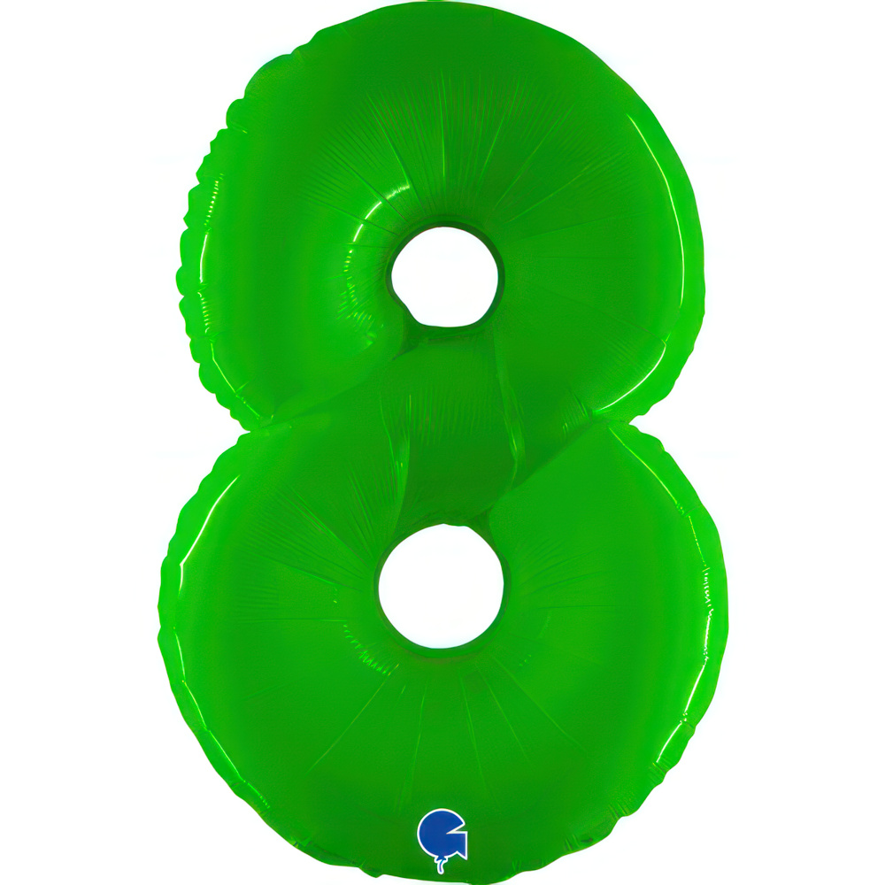 Number 8     Shiny  Hot Lime Fluo 40" Single Pack