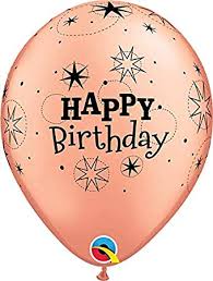 11" Birthday BDAY SPARKLE BIRTHDAY ROSE GOLD 25CT