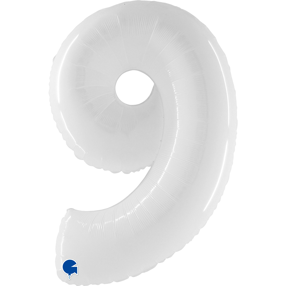 Number 9     Shiny White Fluo 40" Single Pack