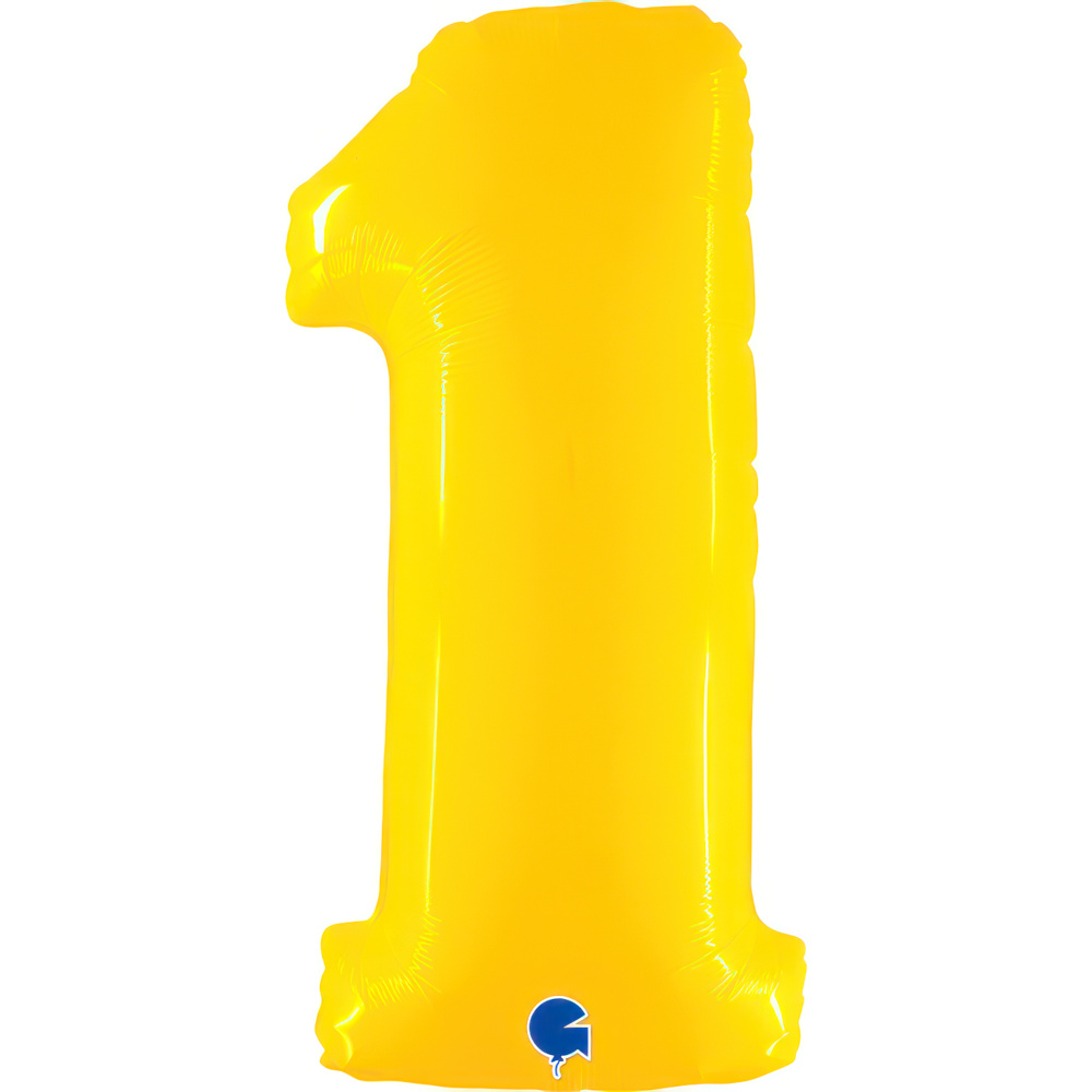 Number 1 Shiny Yellow Fluo 40" Single Pack