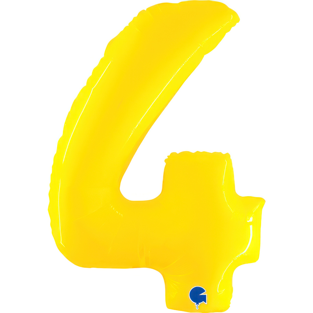 Number 4 Shiny Yellow Fluo 40" Single Pack