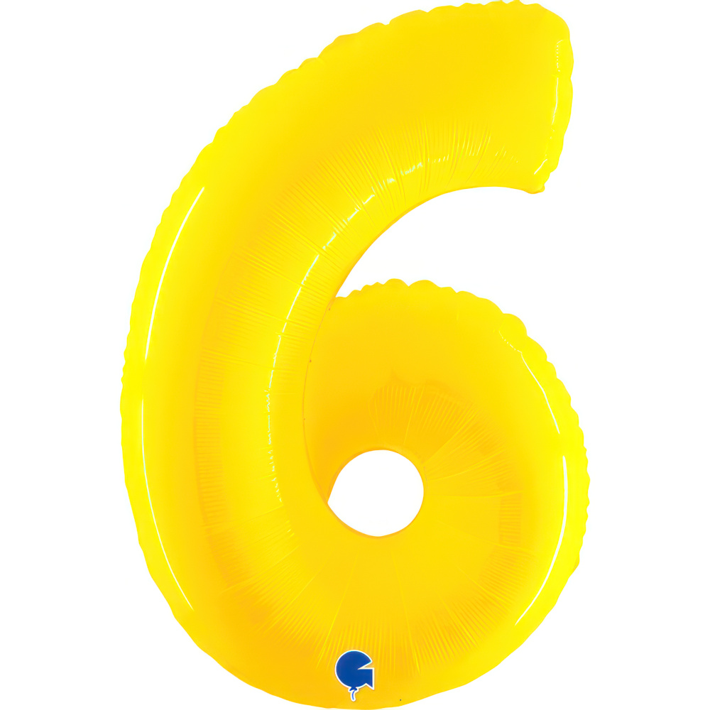 Number 6     Shiny Yellow Fluo 40" Single Pack