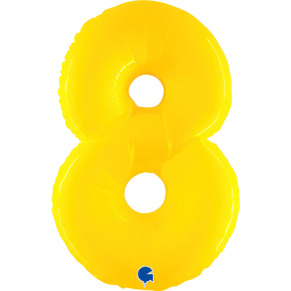 Number 8     Shiny Yellow Fluo 40" Single Pack
