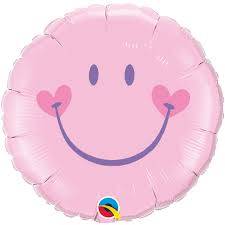 Sweet Smile Face - Pink - Size and shape: 18" Round
