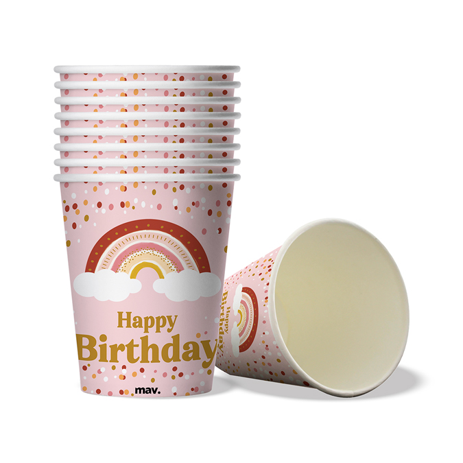 Boho Birthday Cups ml 250
(Pz 8)