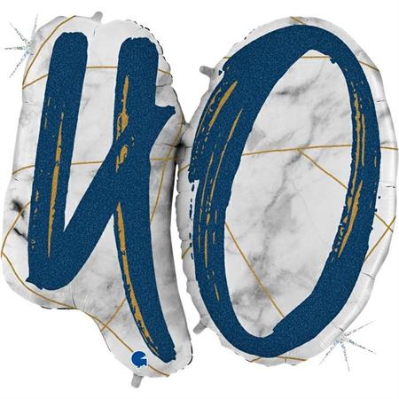 Marble Mate Numbers 40 Blue-Glitetr Hol. - Single Pack - 36"