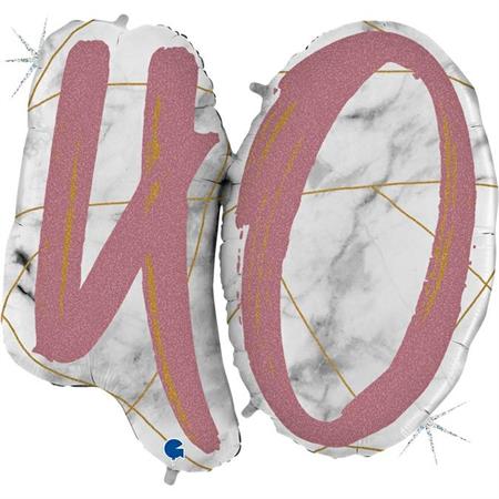 Marble Mate Numbers 40 Rose Gold-Glitetr Hol. - Single Pack 36"