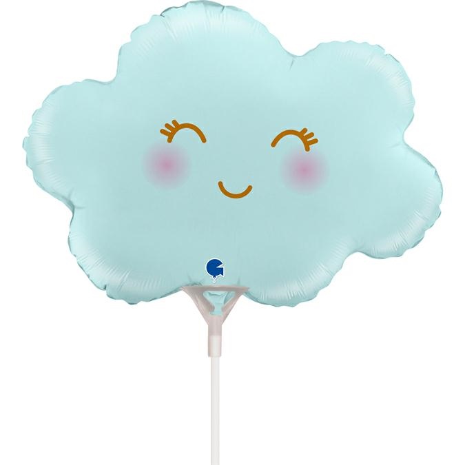 16 shape Cloud Satin Pastel Blue Mini shape 
Size14" / 28x20 cm