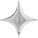 Deco-Concave Cross 30inc Silver