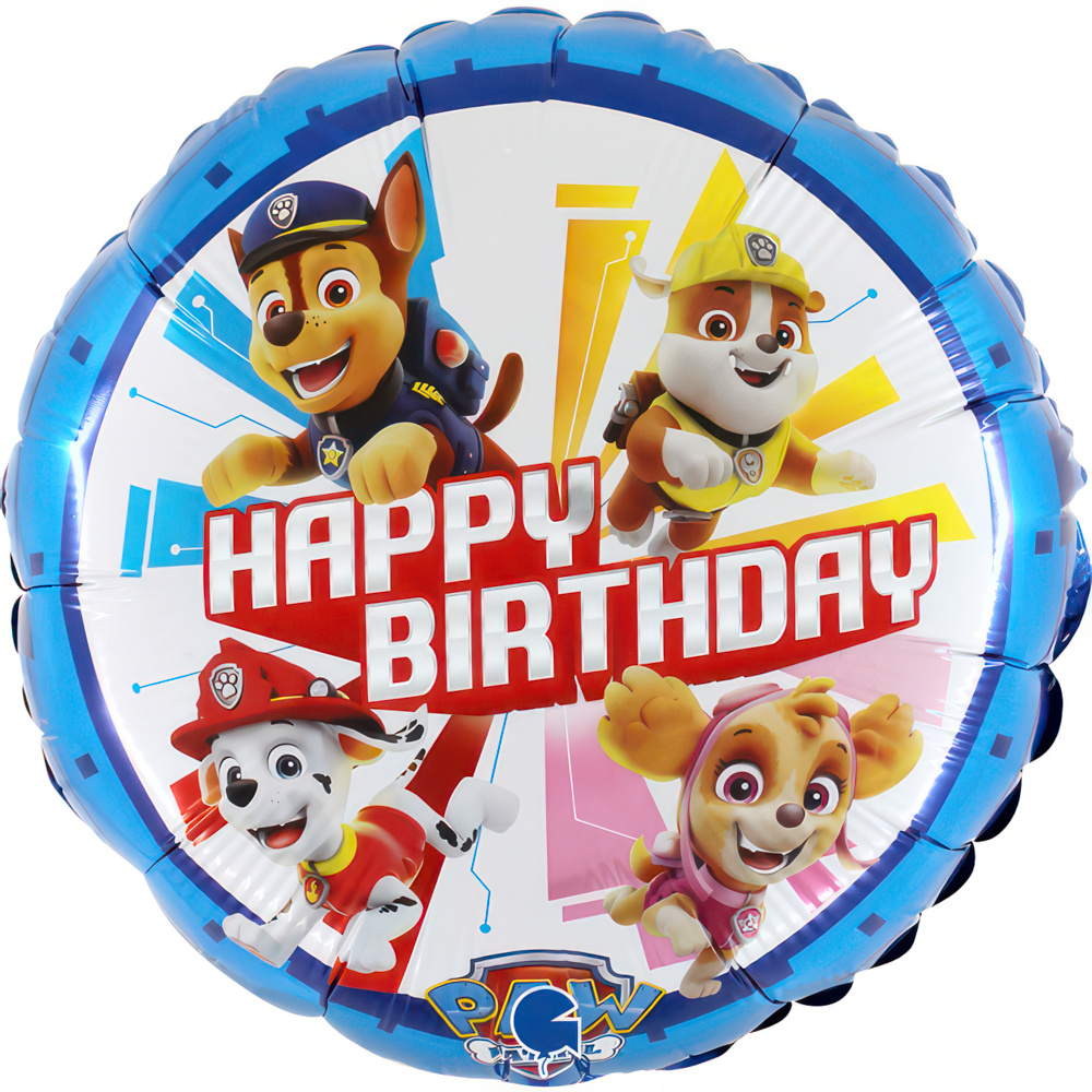 Paw Patrol - Happy Birthday 

Size
18" / 35x35 cm