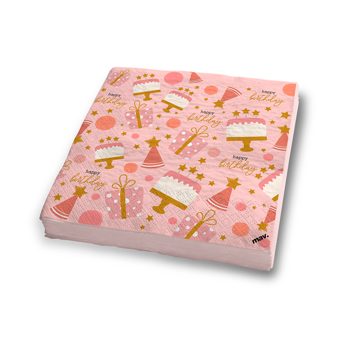 HB Rose Confetti Napkins cm 33x33
(Pz 20)
