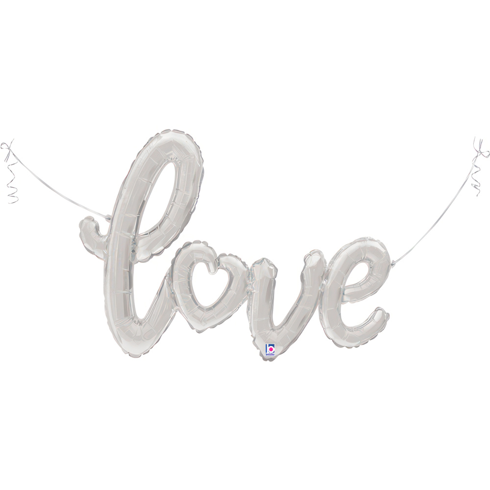 30" sheap script Silver Love Script
size
33" / 80x57 cm