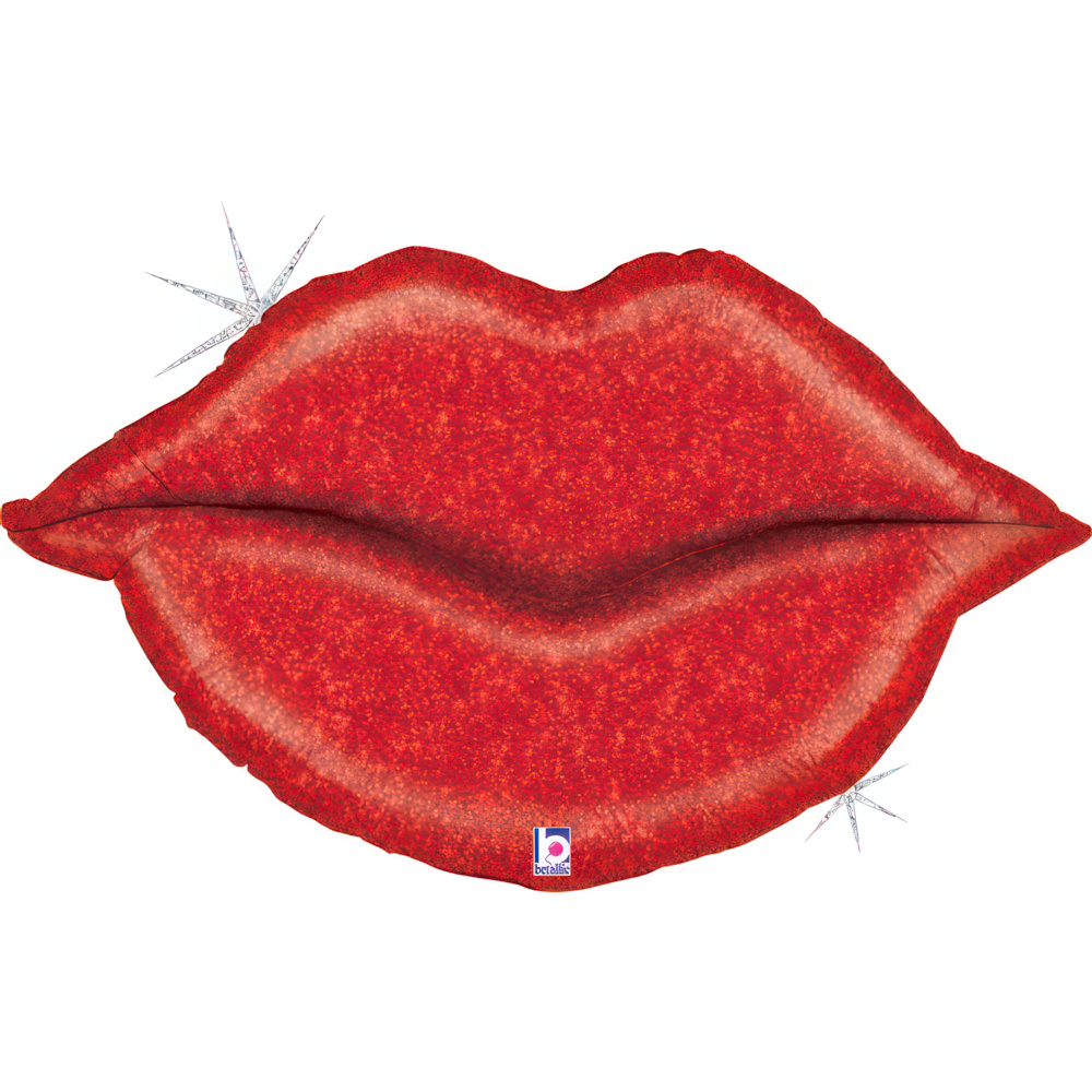 30 " shape Glitter Lips
38 inch / 96x55 cm