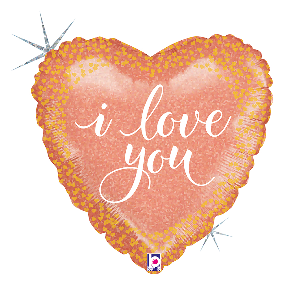 18" shape heart Rose Gold Love