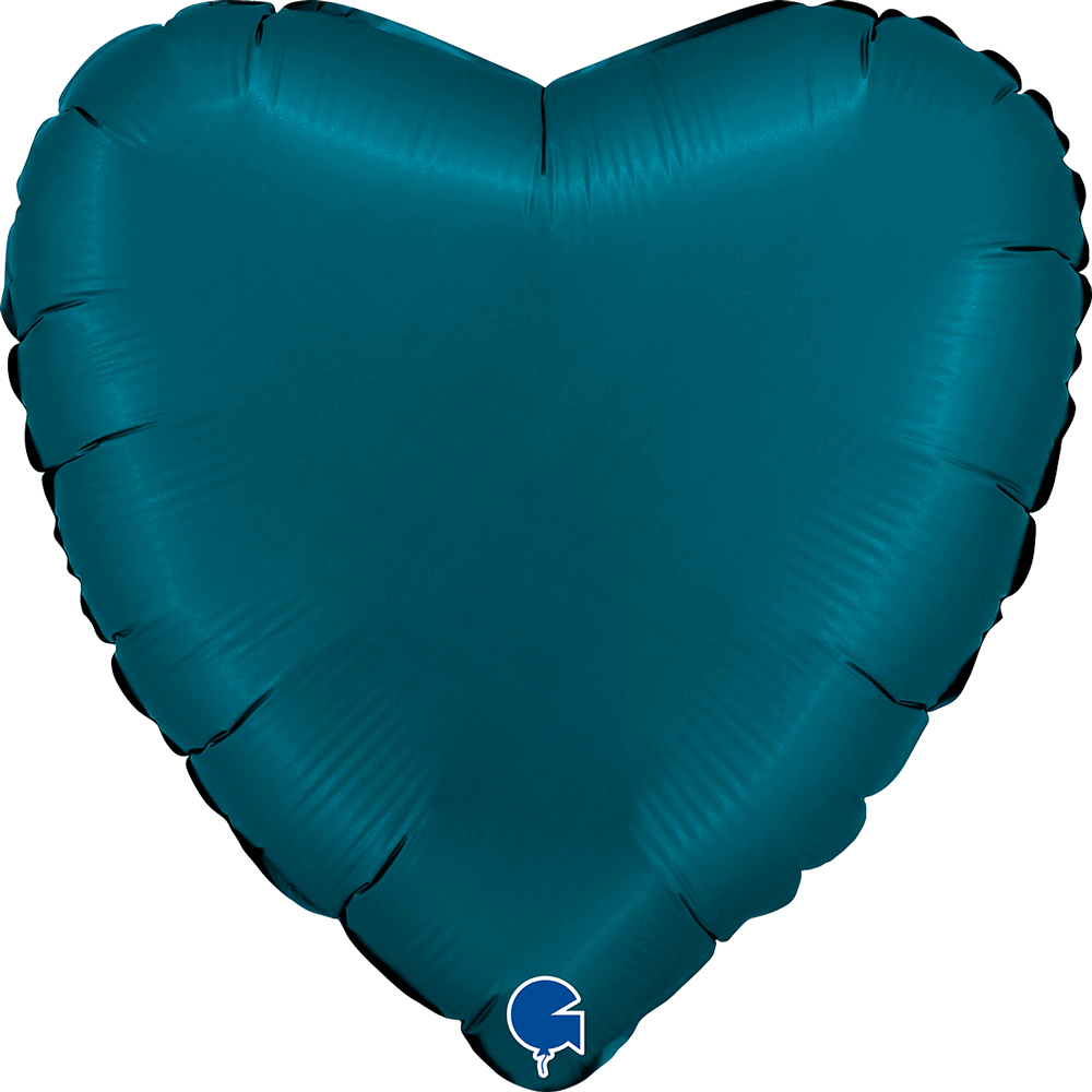 Heart 18" Satin Petrol Blue 

Size
18" / 36x36 cm