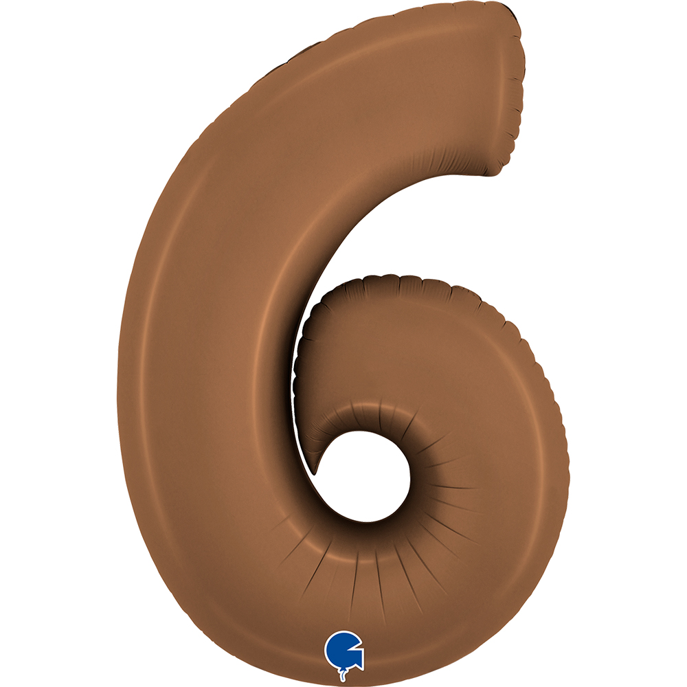 Number 6 Satin Chocolate 40" single Pack