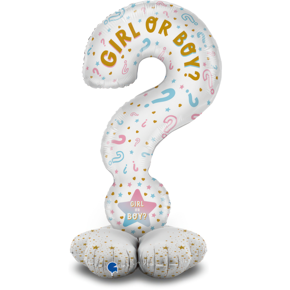 Gender Reveal  The Stundups  QUESTION MARK 
Size / 58x119x58 cm

Inflate only with air
