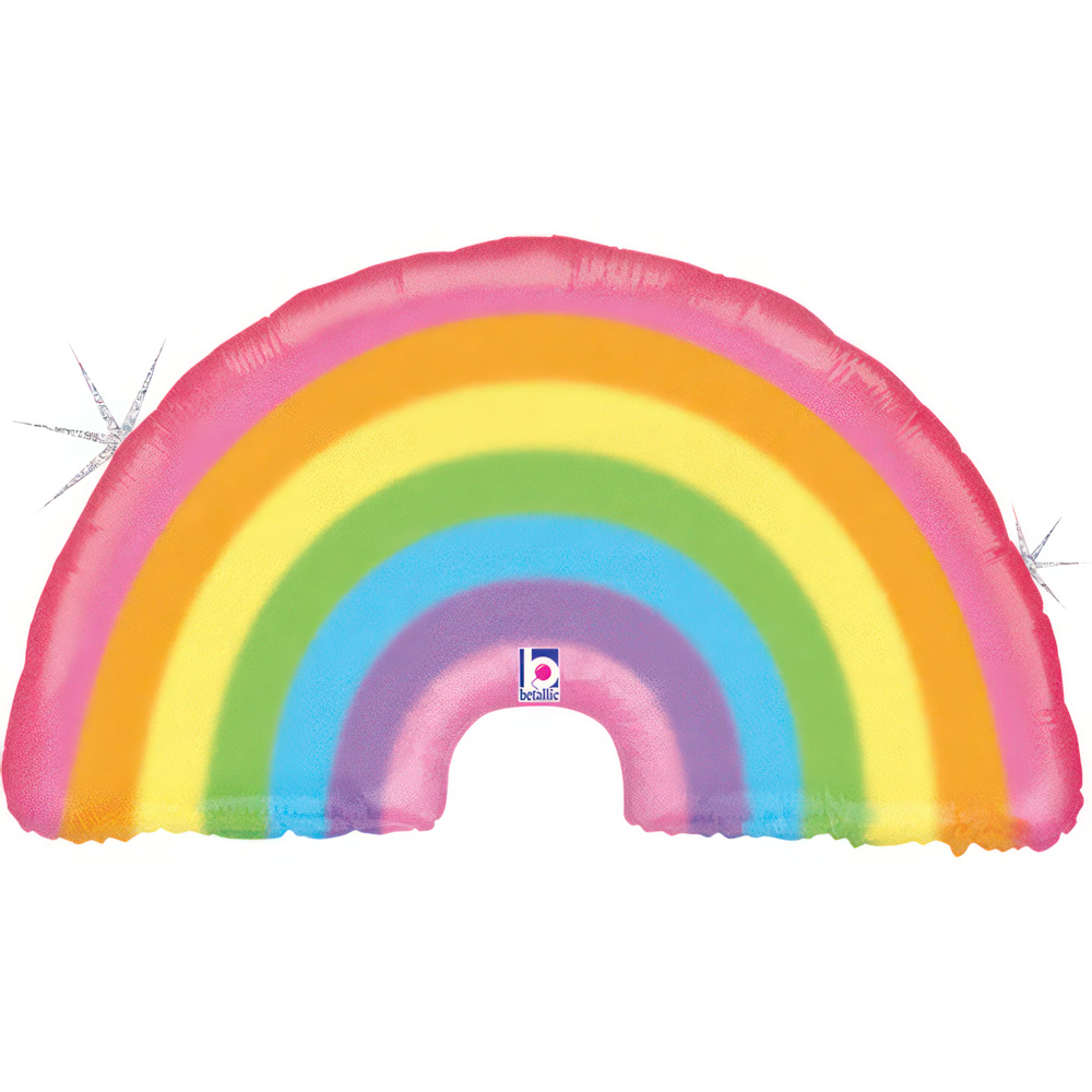 15 shape r rainbow Glitter Pastel Rainbow
size  36"