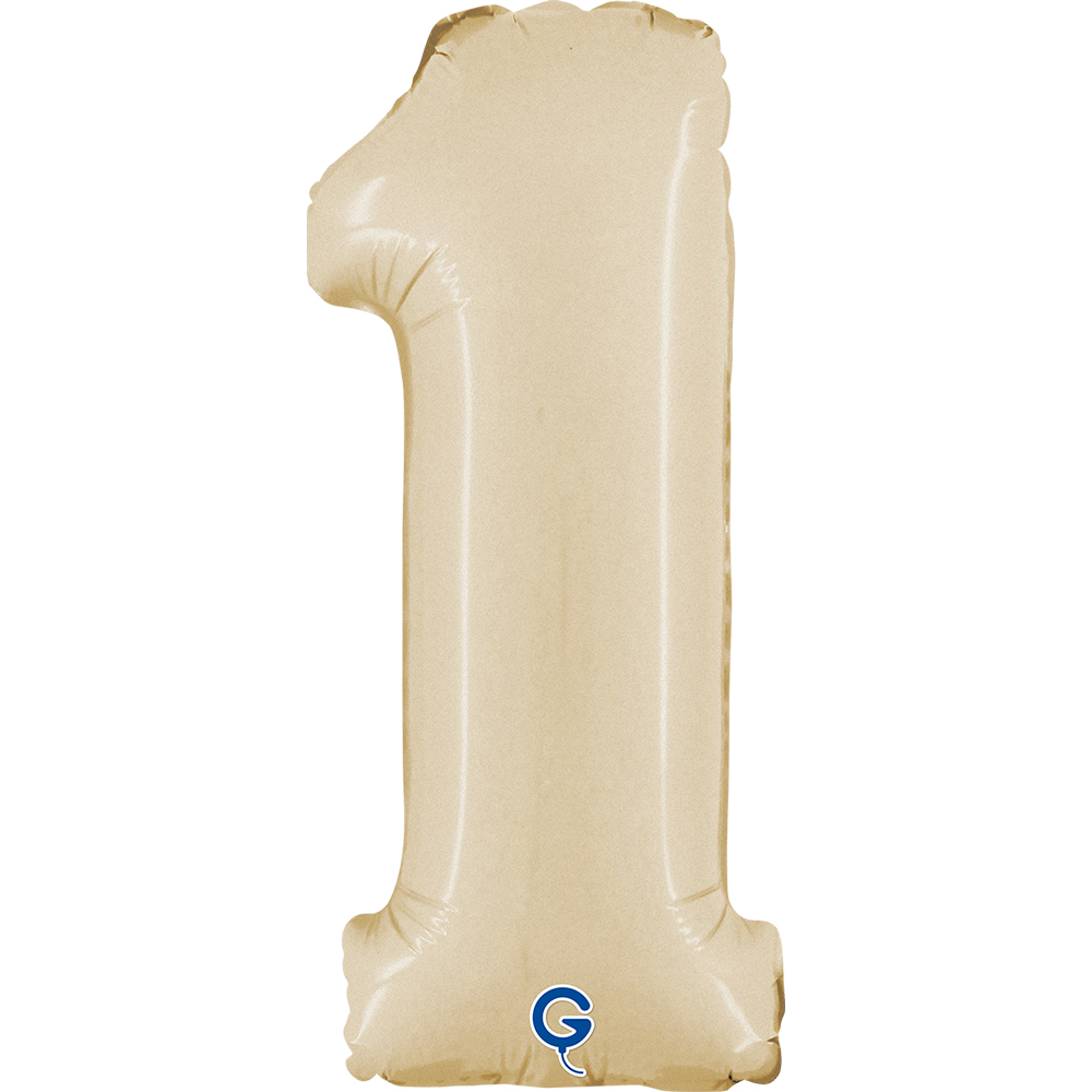 Number 1 Satin Cream Mini single Pack 14"