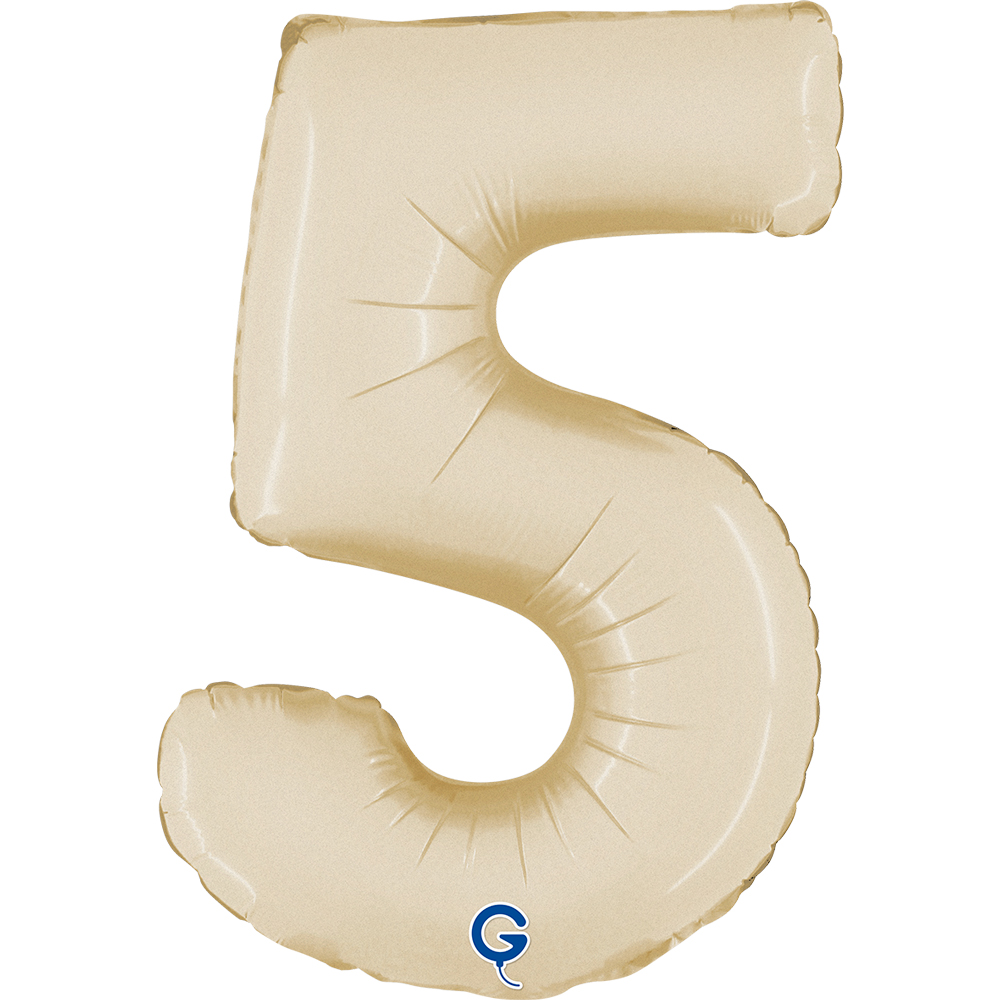 Number 5 Satin Cream Mini single Pack 14"