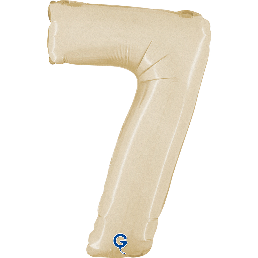 Number 7 Satin Cream Mini single Pack 14"