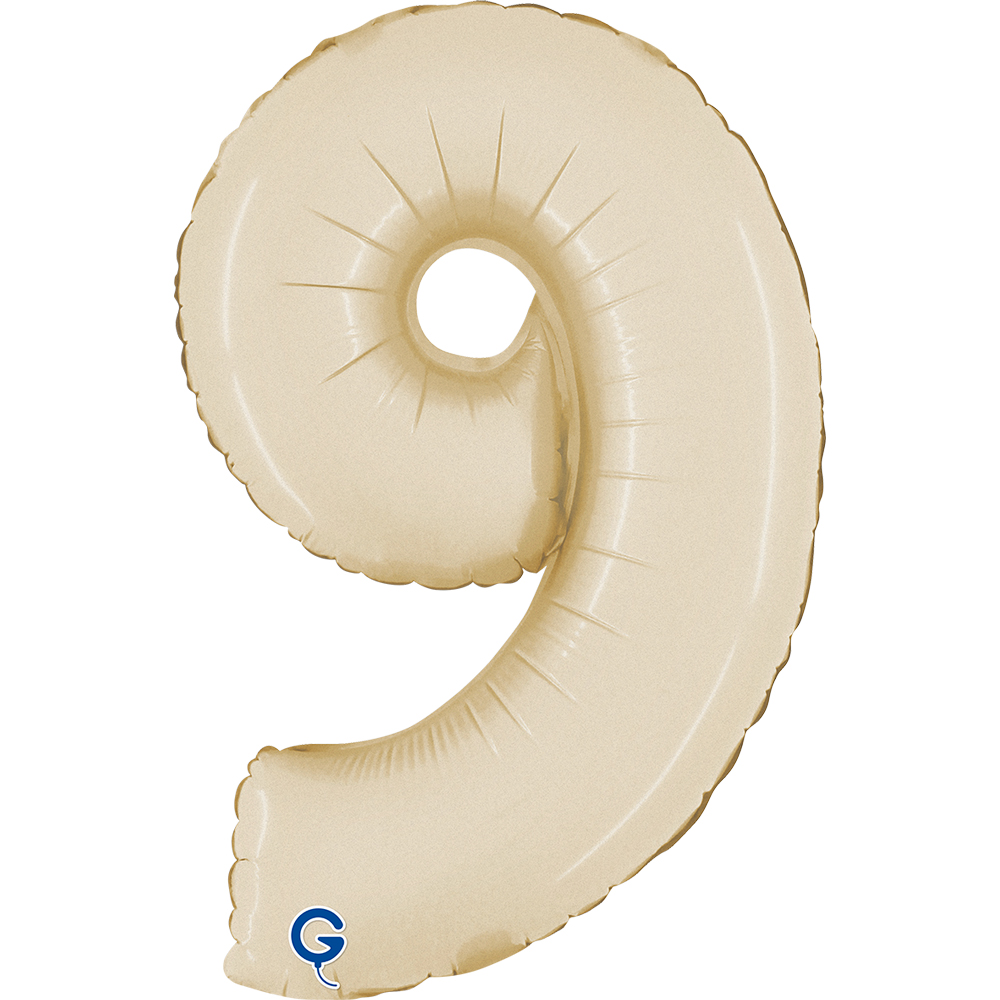 Number 9 Satin Cream Mini single Pack 14"